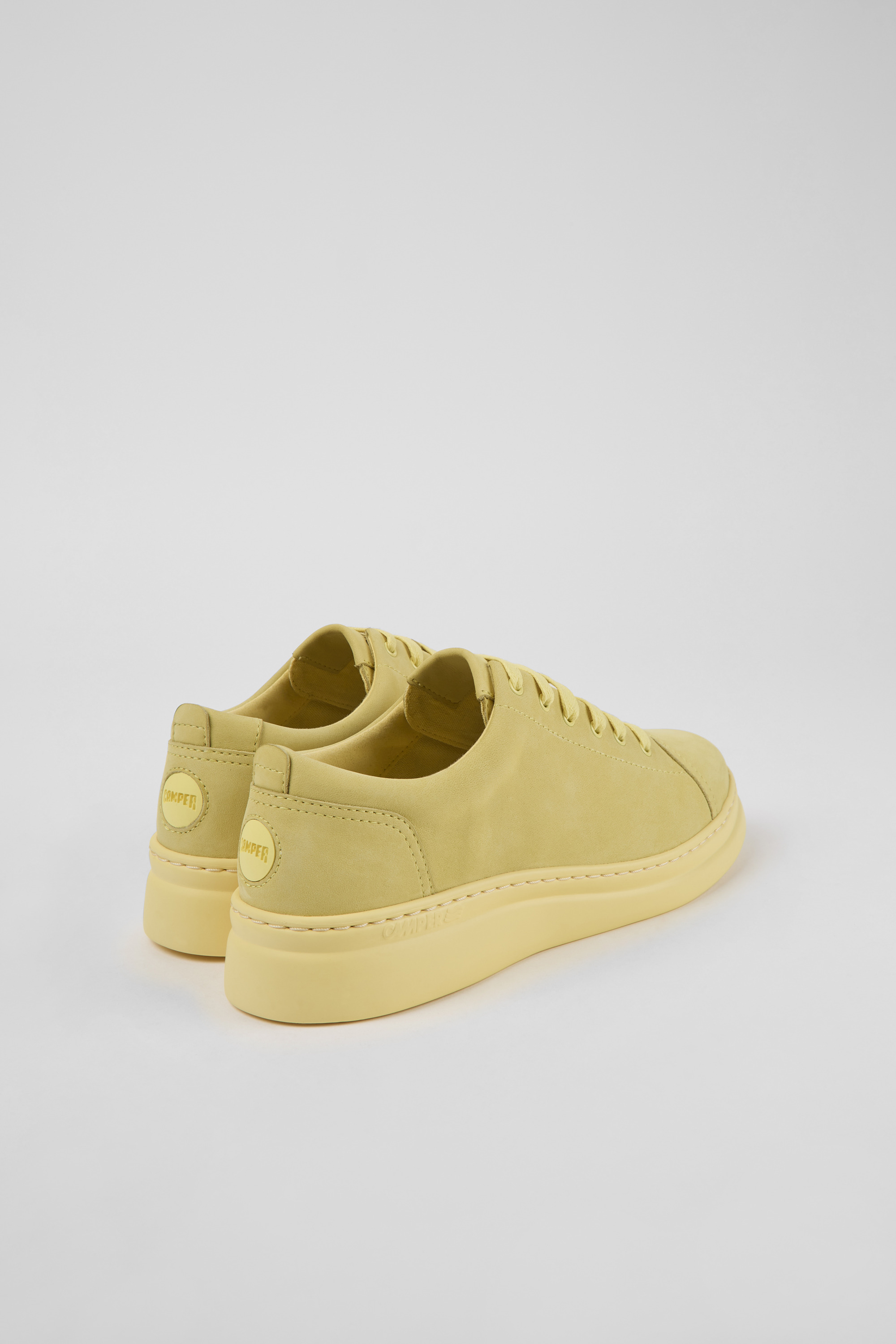 Runner Up - Yellow nubuck sneakers for women