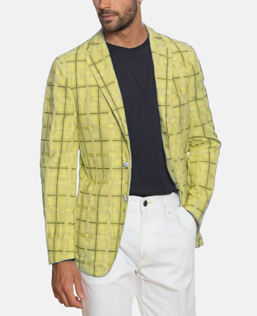 Casual Plaid Notch Lapel Two Button Blazer