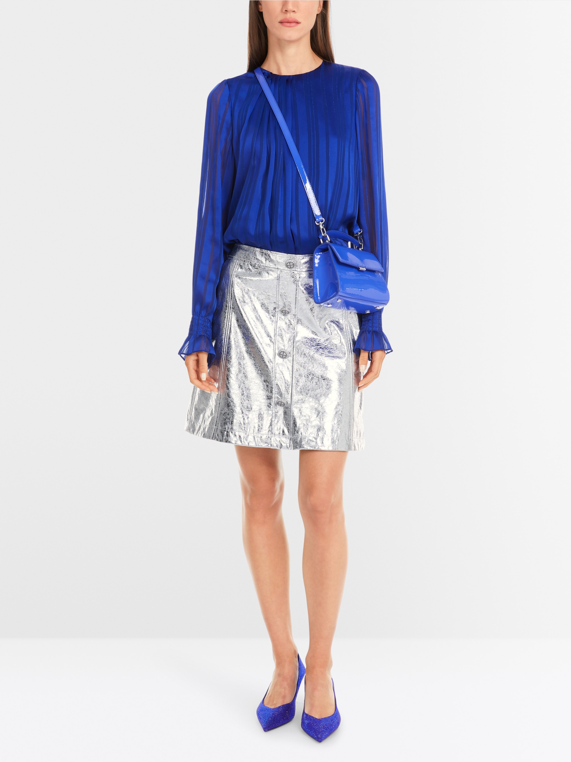 Marc-Cain Mini skirt in silver shine