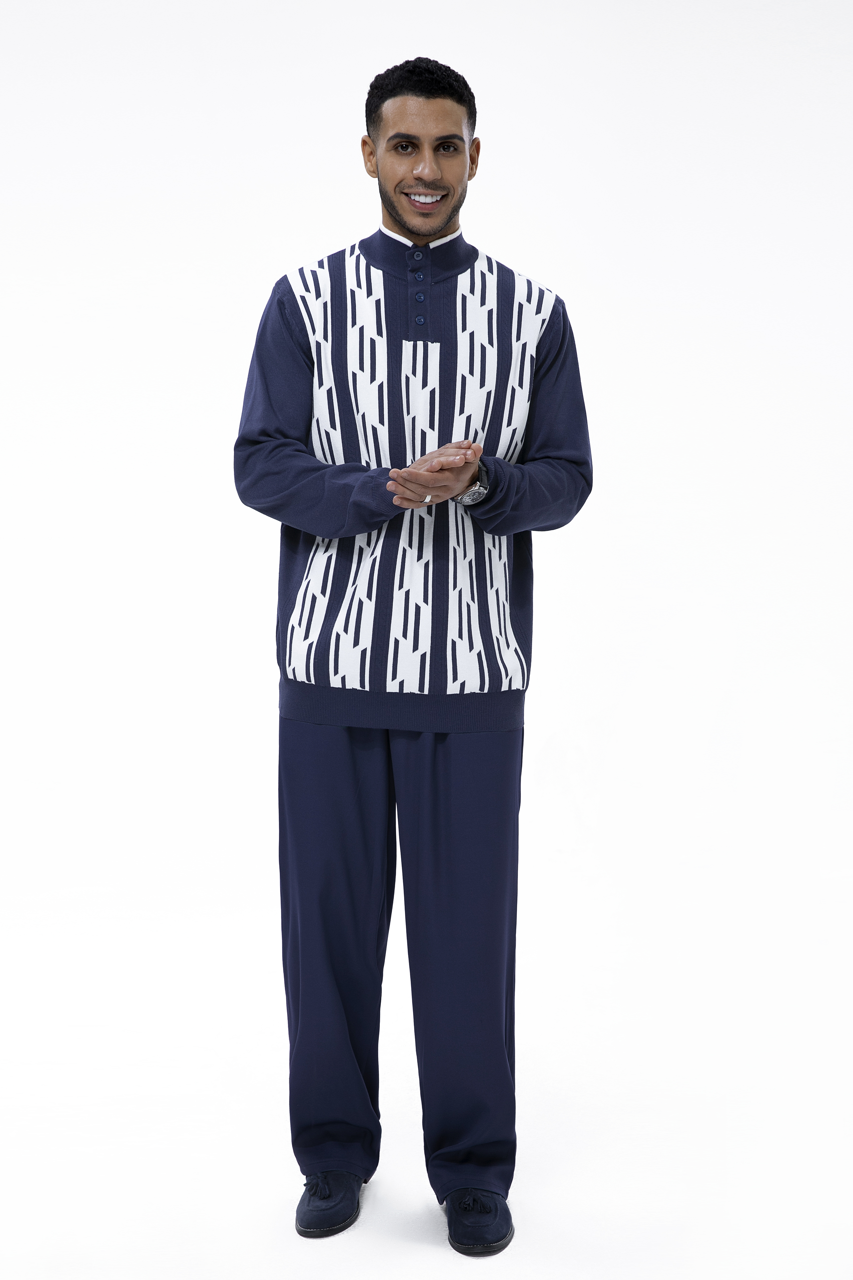 Suitmens Knitted Walking Suit Long Sleeve Suit 34