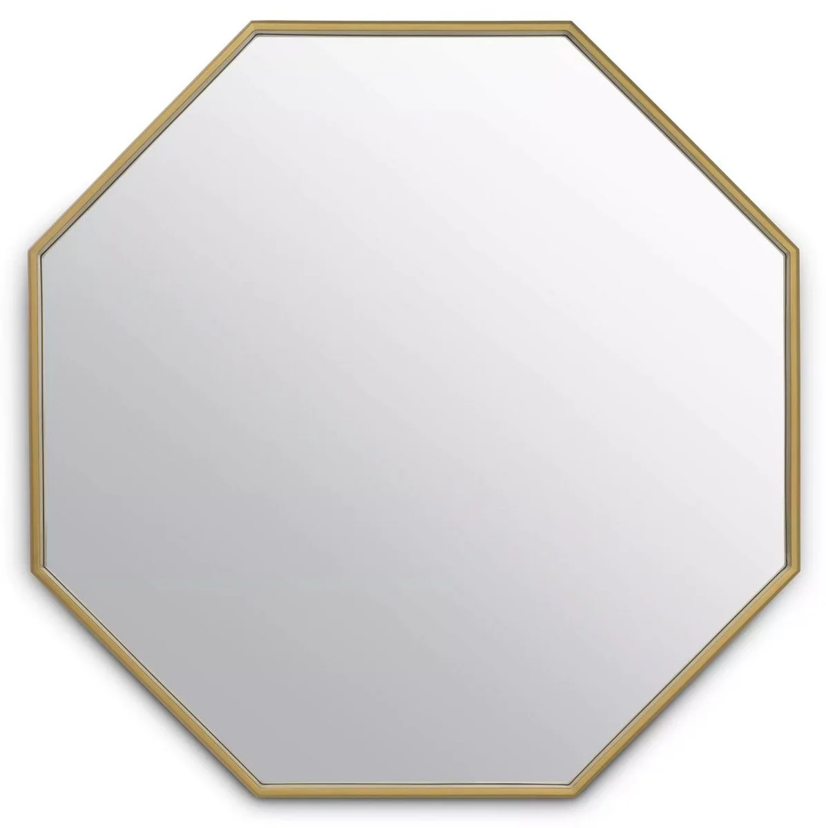 Casa Padrino espejo de pared de lujo de acero inoxidable lat¨®n 97 x 4 x A. 90 cm - Espejo de sal¨®n - Espejo de dormitorio - Espejo de armario - Muebles de Lujo - Instalaci¨®n de lujo