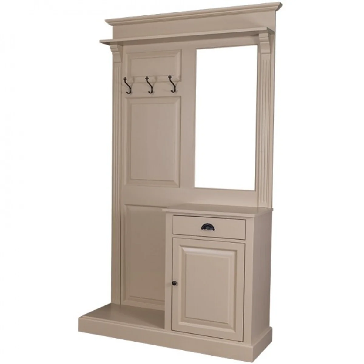 Casa Padrino wardrobe with mirror and cupboard - country style wardrobe
