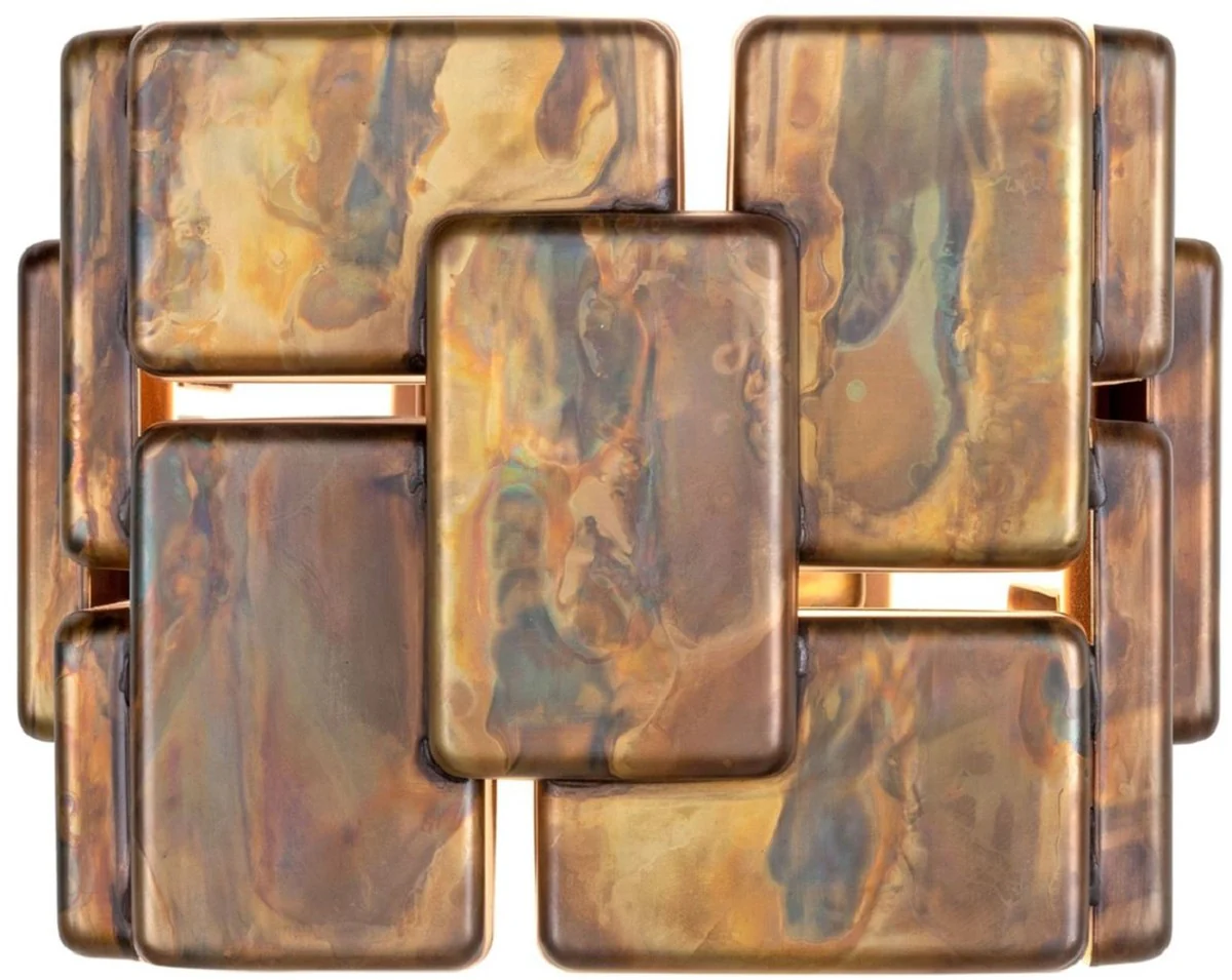 Casa Padrino lámpara de pared de diseño latón oxidado 25 x 21 x A. 18 cm - Colección de Lujo