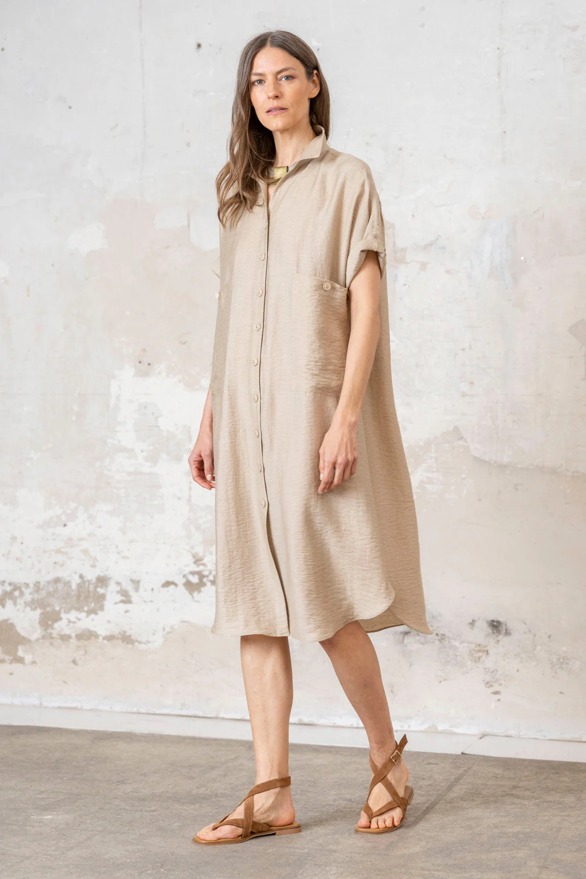 Rivera-spain Vestido Calcata camel