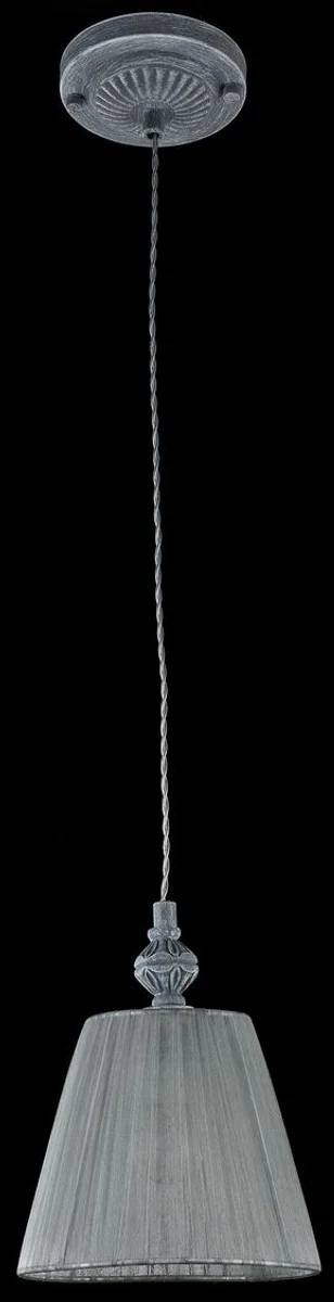 Casa Padrino Baroque Style Pendant Lamp Antique Gray Ø 18 x H. 22 cm - Baroque Pendant Light