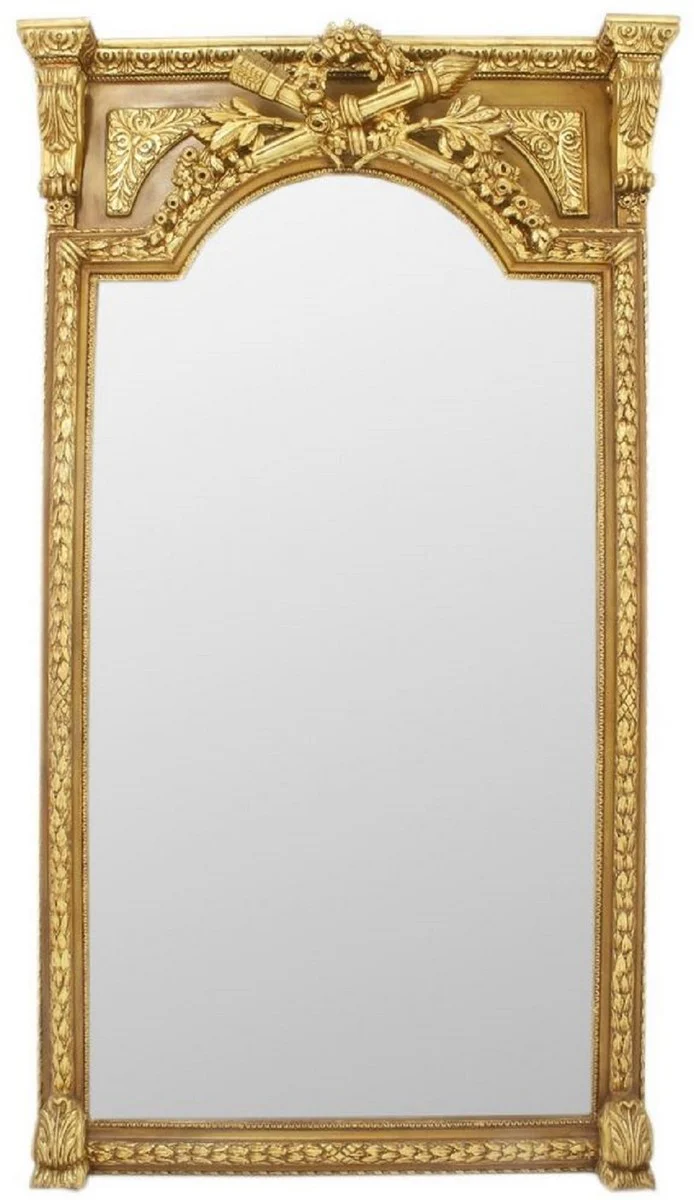 Casa Padrino espejo barroco oro 120 x A. 225 cm - Magn¨ªfico espejo de pared de estilo barroco - Espejo de armario de estilo antiguo - Espejo de sal¨®n - Muebles Barrocos