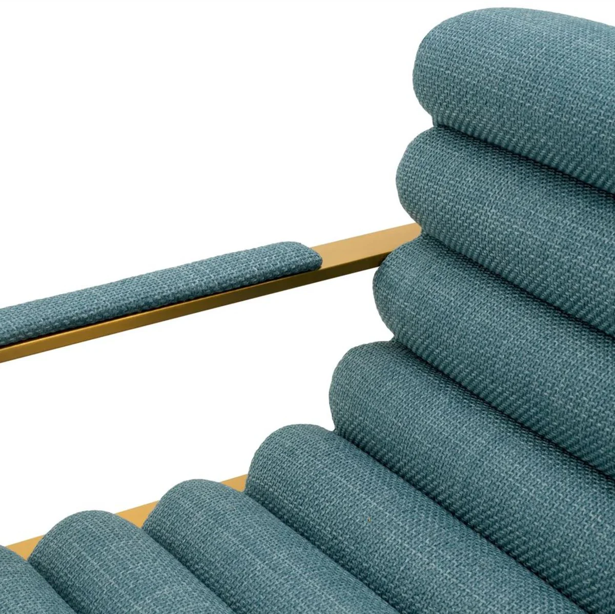 Casa Padrino silla de bar de terciopelo de lujo con reposabrazos azul / lat¨®n 53,5 x 57,5 ??x A. 107 cm - Taburete de bar tapizado de acero inoxidable - Muebles de bar de lujo - Calidad de lujo