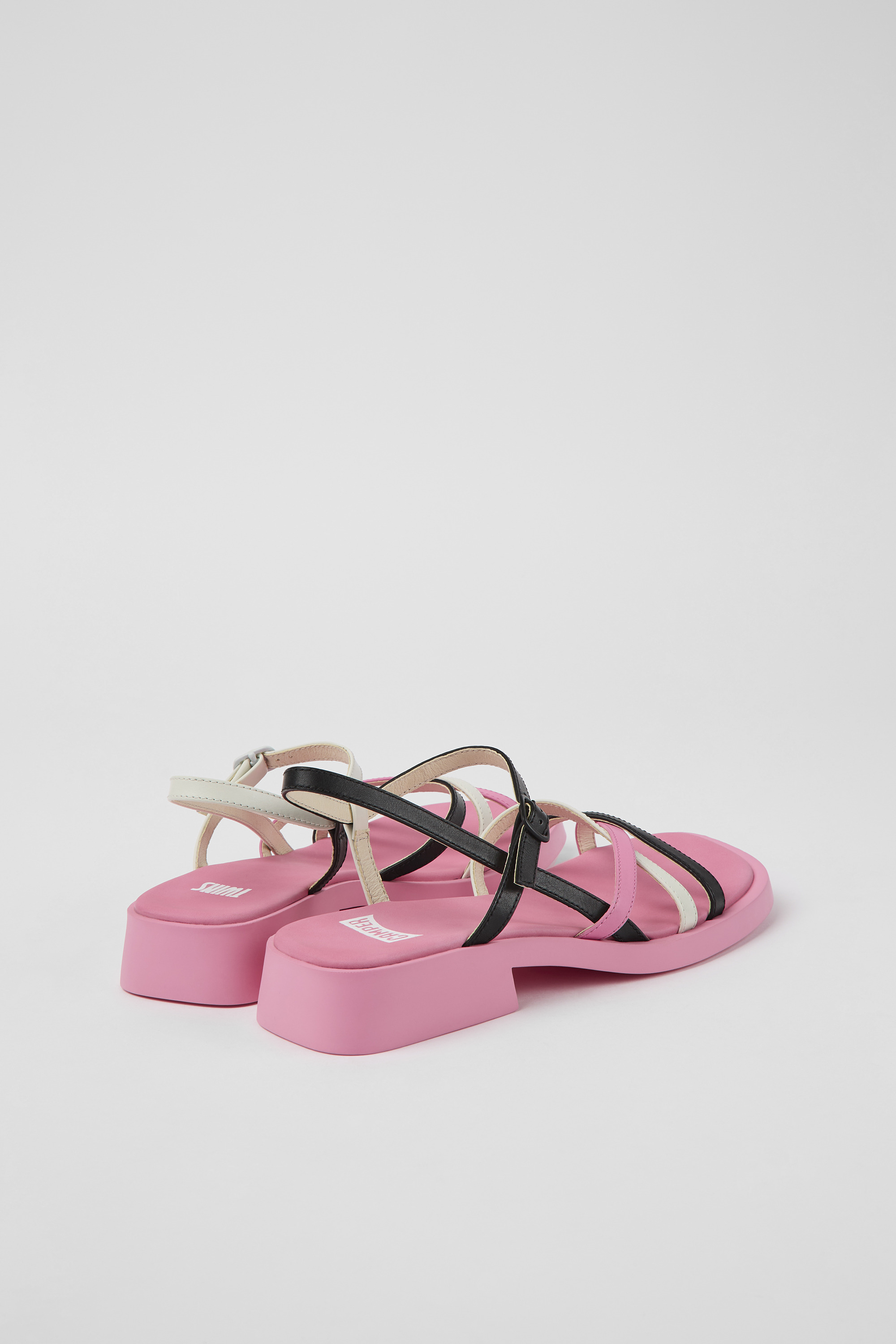 Twins - Multicolored leather sandals for women