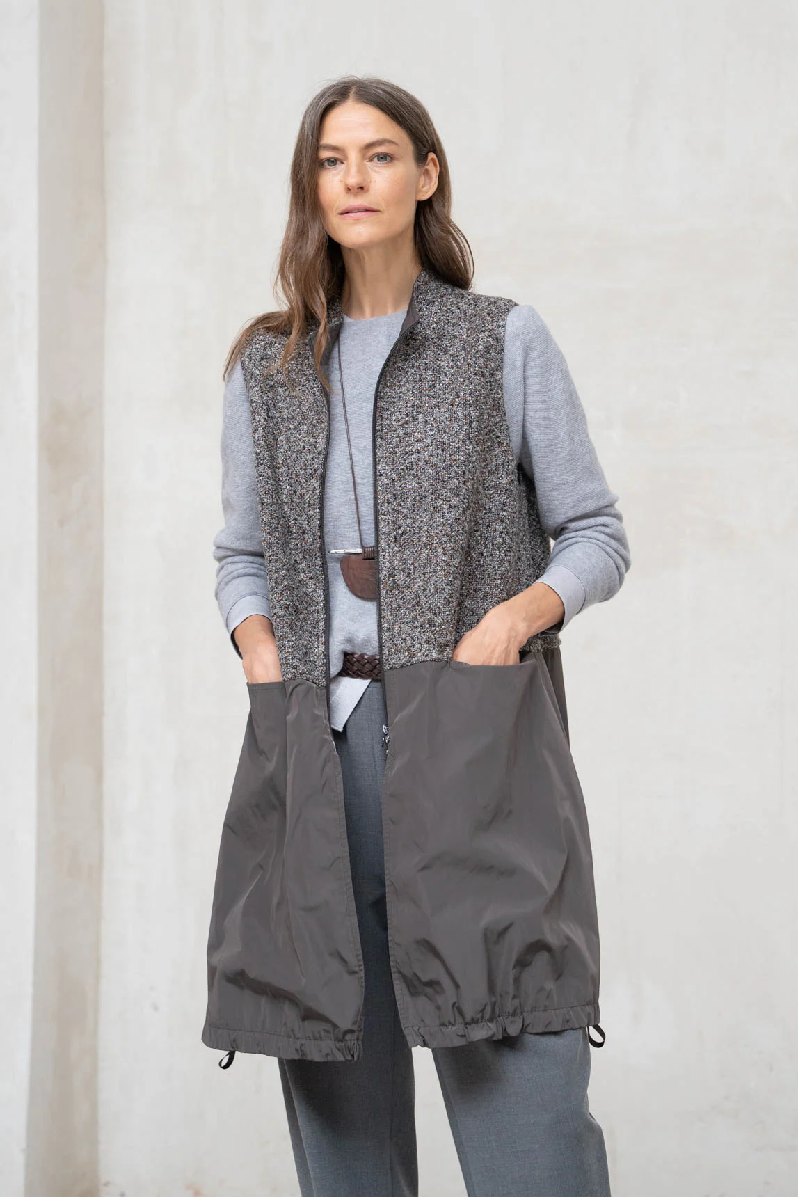 Rivera-spain Chaleco Mantova combinado gris