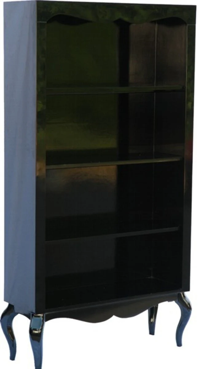 Casa Padrino baroque black high gloss lacquer shelves 180 x 95cm- cabinet