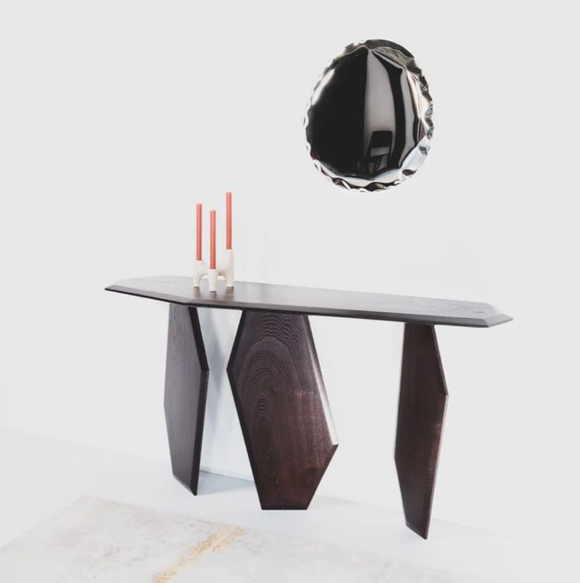 Casa Padrino consola de lujo marr¨®n oscuro 154 x 40 x A. 80 cm - Mesa consola de madera maciza - Muebles de sal¨®n - Muebles de lujo - Interiores de lujo