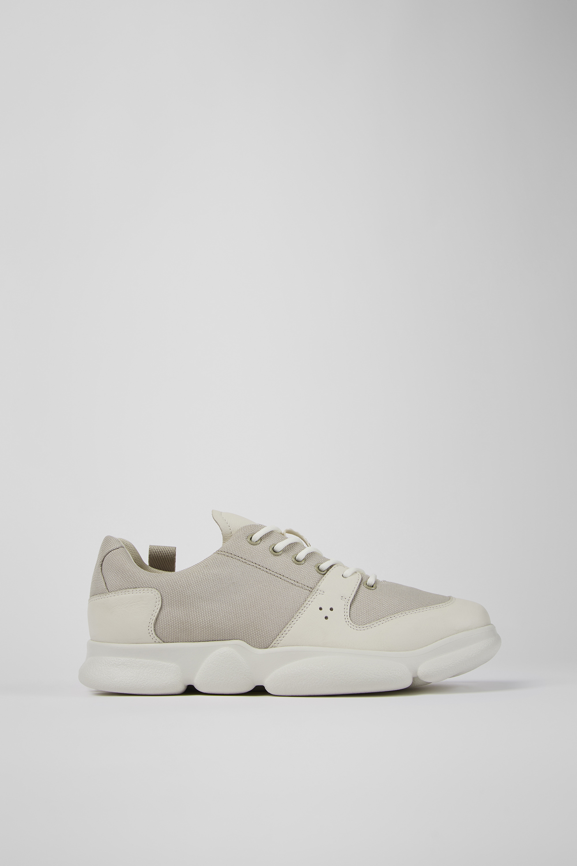 Karst - White leather and recycled PET sneakers for men