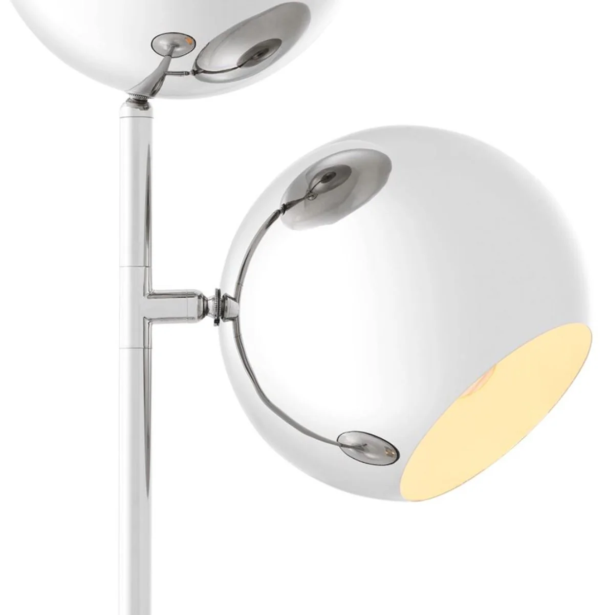 Casa Padrino lámpara de mesa plata / negro Ø 32 x H. 74 cm - Calidad de Lujo