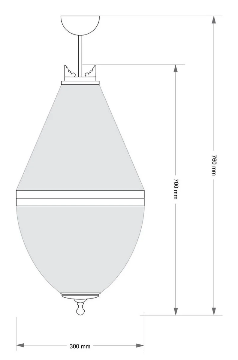 Casa Padrino araña de luces de cristal barroco de lujo plata Ø 40 x A. 95 cm - Lámpara de araña de salón redonda de estilo barroco - Noble y magnífica