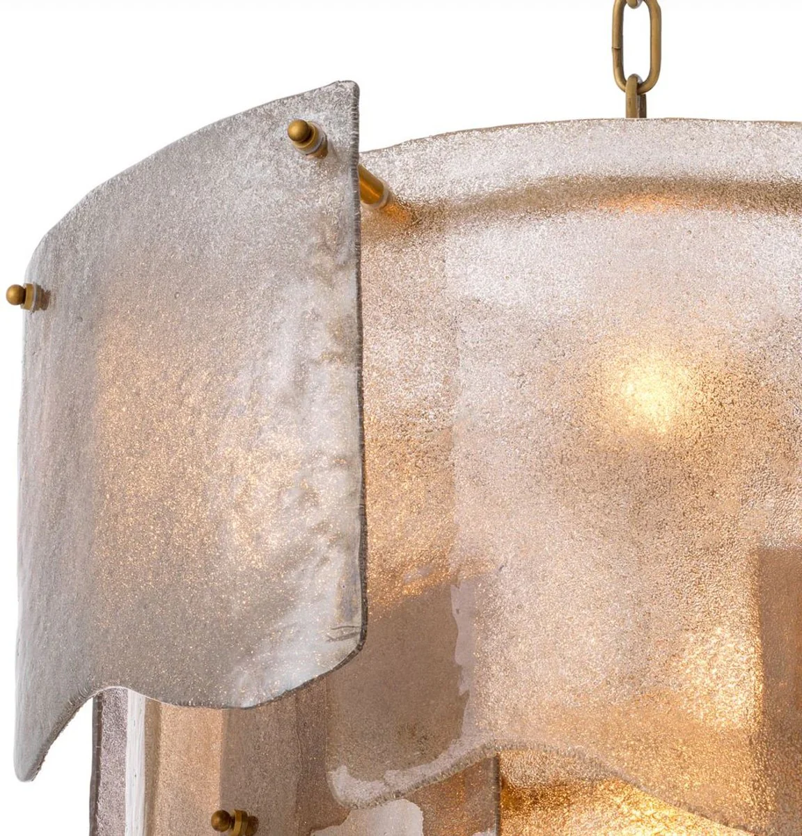 Casa Padrino l¨¢mpara de ara?a de lujo gris / lat¨®n antiguo ? 61 x A. 60 cm - L¨¢mpara de ara?a redonda - L¨¢mpara de ara?a de sal¨®n - L¨¢mpara de ara?a de hotel - Muebles de lujo