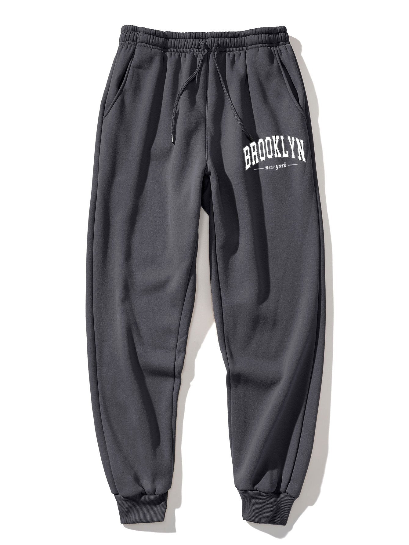 Brooklyn Letter Print Hoodie & Jogger Pants