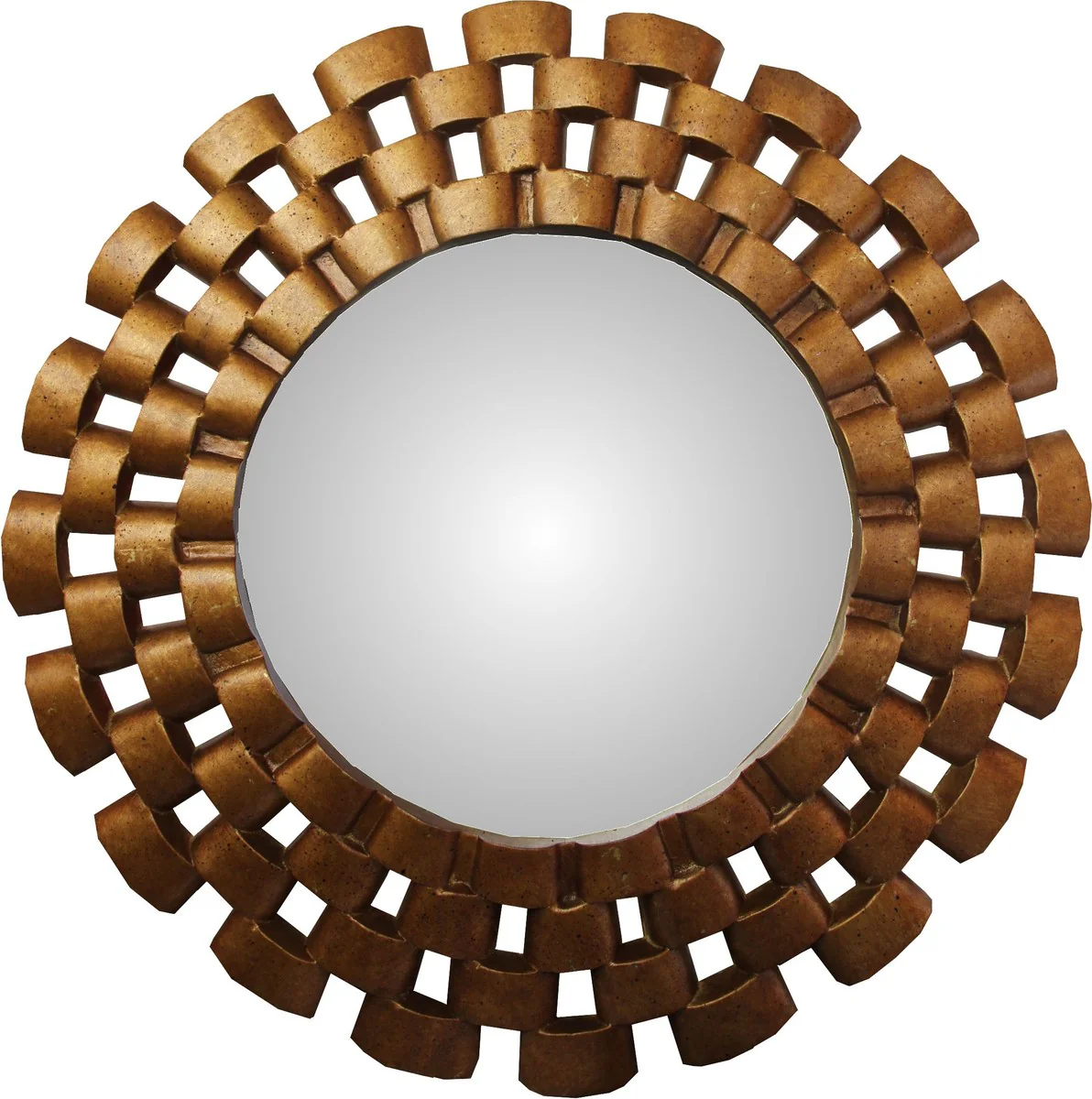 Casa Padrino Espejo de pared barroco redondo oro antiguo di¨¢metro 78 cm - Aspecto antiguo