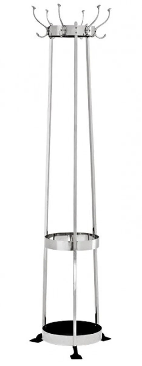 Casa Padrino luxury designer coat rack umbrella stand including Circle Silver - nickel-plated aluminum - very classy