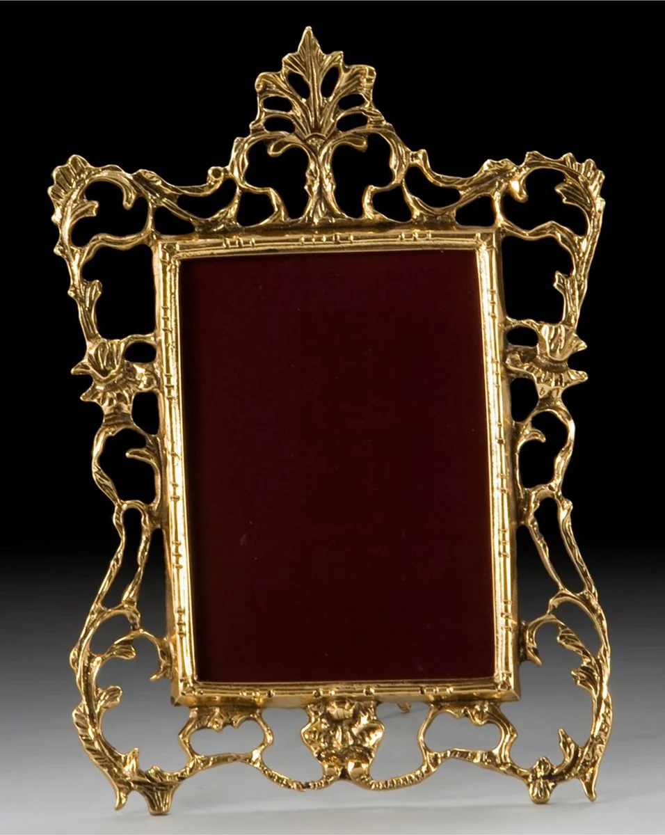 Casa Padrino marco de imagen barroco de lujo oro 27 x A. 37 cm - Marco de imagen de bronce de estilo barroco hecho a mano - Accesorios decorativos barrocos - Noble y Magnífico