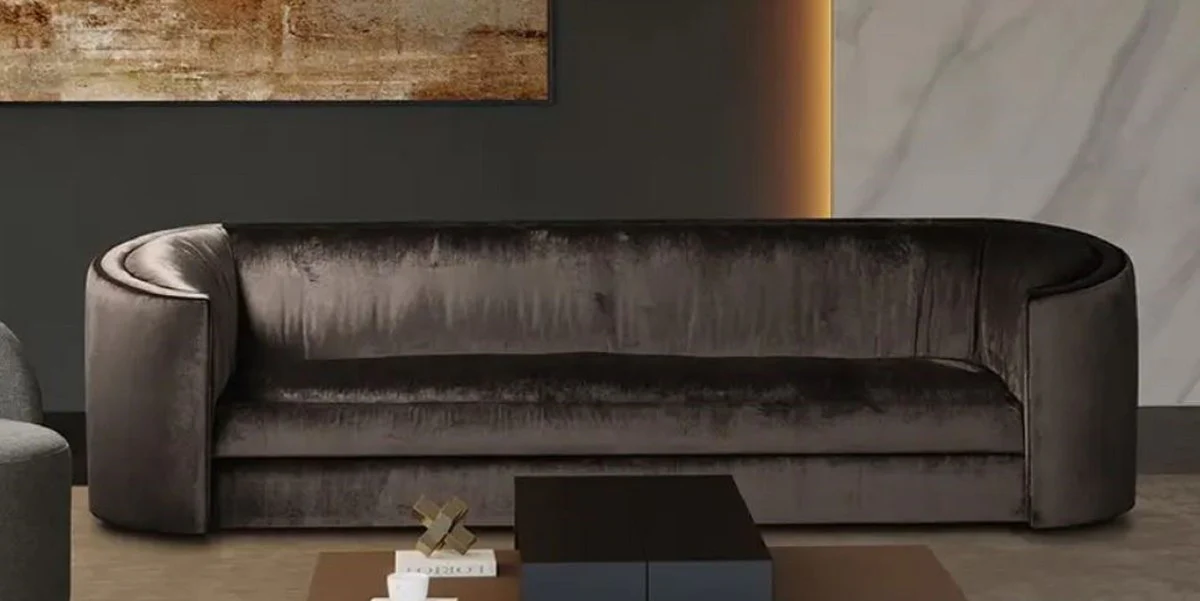 Casa Padrino sof¨¢ de lujo gris 275 x 89 x A. 75 cm - Sof¨¢ de sal¨®n - Sof¨¢ de hotel - Muebles de sal¨®n - Interiores de sal¨®n - Muebles de hotel - Muebles de lujo - Interiores de lujo