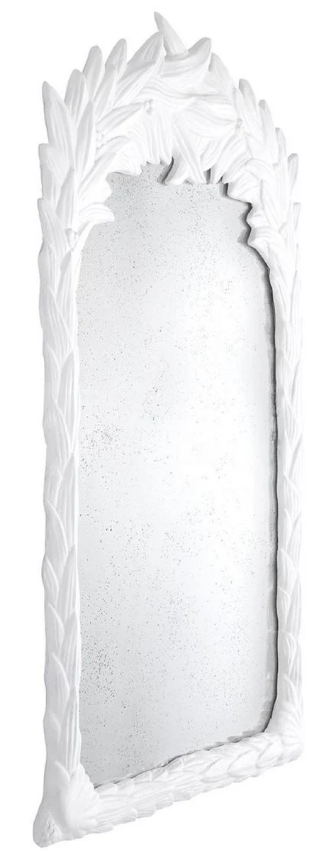 Casa Padrino espejo de lujo blanco / vidrio espejo antiguo 82 x 5 x H. 130 cm - Espejo de Pared en Estilo Colonial - Colecci¨®n de Lujo