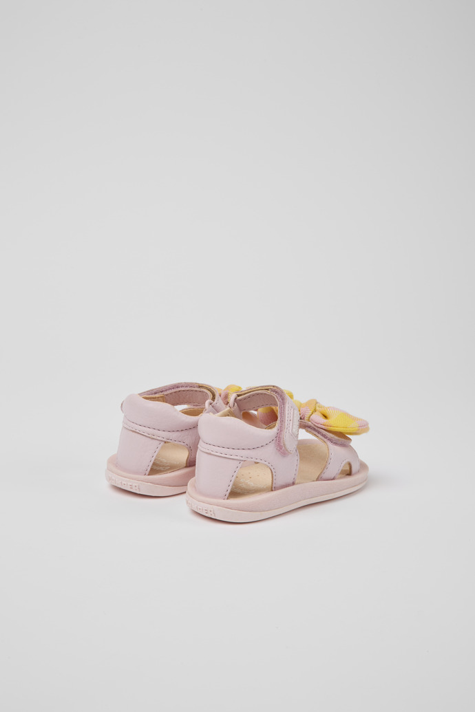 Bicho Pink and yellow sandals for kids