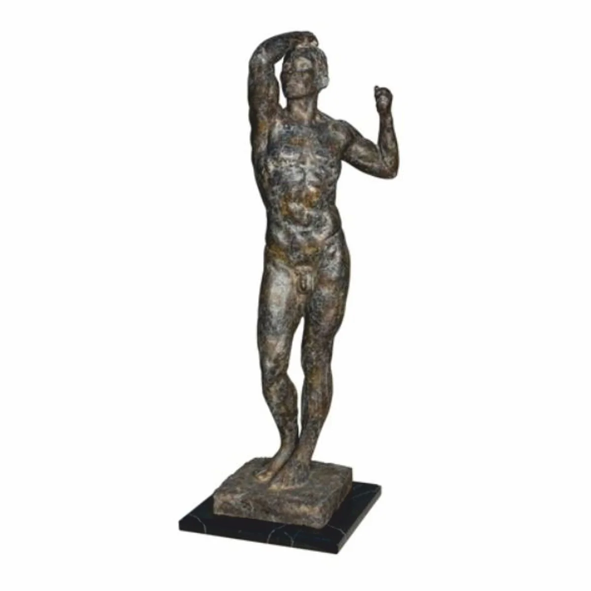 Casa Padrino escultura decorativa de bronce hombre marr¨®n / negro A. 90 cm - Figura decorativa grande