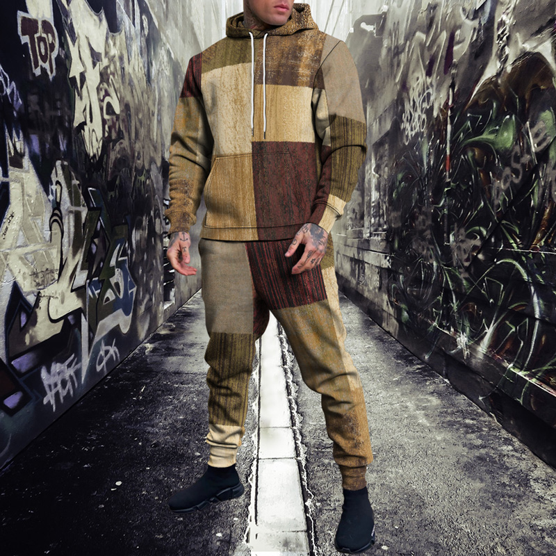 Men's Personalized Printed Hoodie Set 027