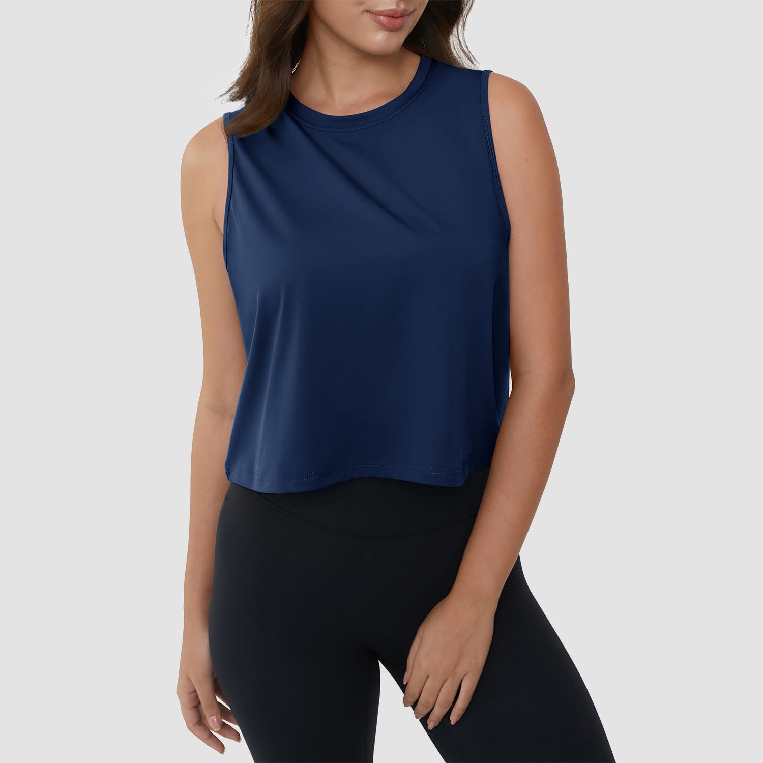 Crop Tops for Women Athletic Running Workout UPF 50+ Cropped Tank Tops