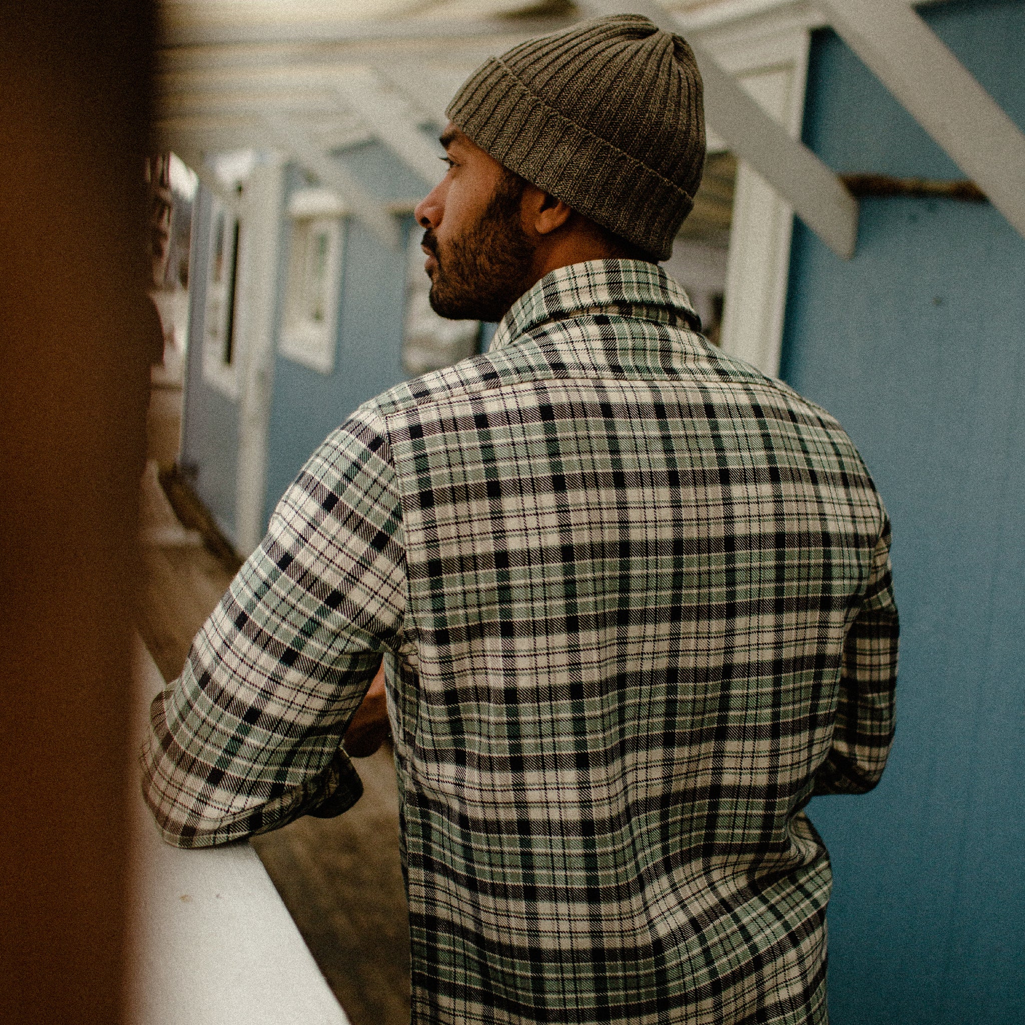 The Ledge Shirt in Blue Plaid