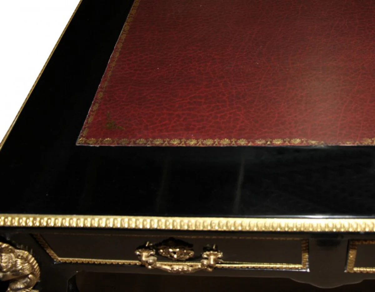 Casa Padrino luxury Baroque Desk Black / Gold / Bordeaux Secretary luxury furniture antique style