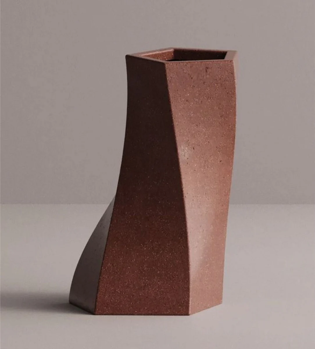 Casa Padrino maceta decorativa de lujo marr¨®n A. 75 cm - Maceta de hormig¨®n