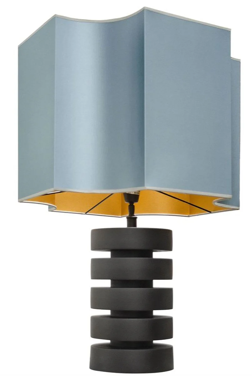 Casa Padrino l¨¢mpara de mesa de lujo negro mate / turquesa 55 x H. 78 cm - calidad de lujo