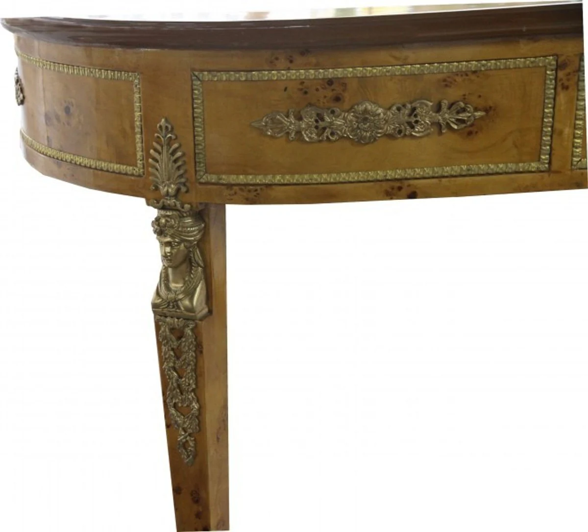 Casa Padrino Luxury Baroque Empire Desk Secretary 150cm - Handmade from solid wood - Baroque desk office furniture