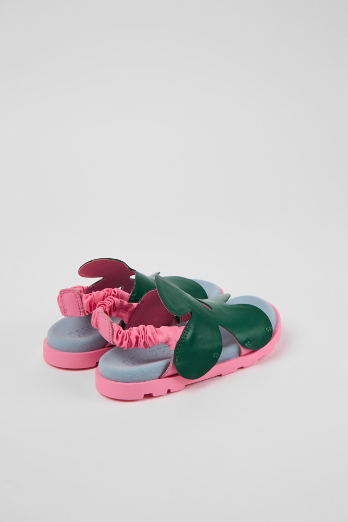 Brutus Sandal Green and pink leather sandals for boys