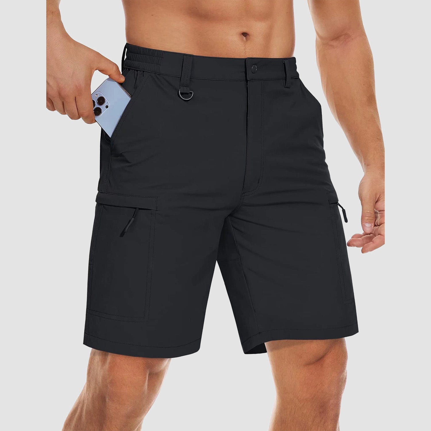 Men's Hiking Shorts 5 Pockets Water-Resistant Ripstop Quick Dry Outdoor Shorts