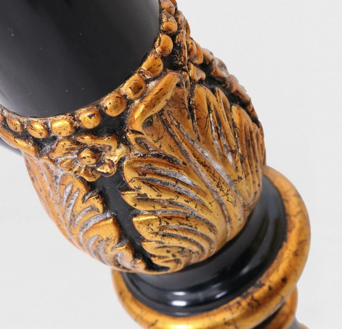 Casa Padrino mesa de centro barroco de lujo marr¨®n / negro / oro 122 x 81 x A. 56 cm - Mesa de sal¨®n de madera maciza noble con tapa de vidrio - Muebles Barrocos