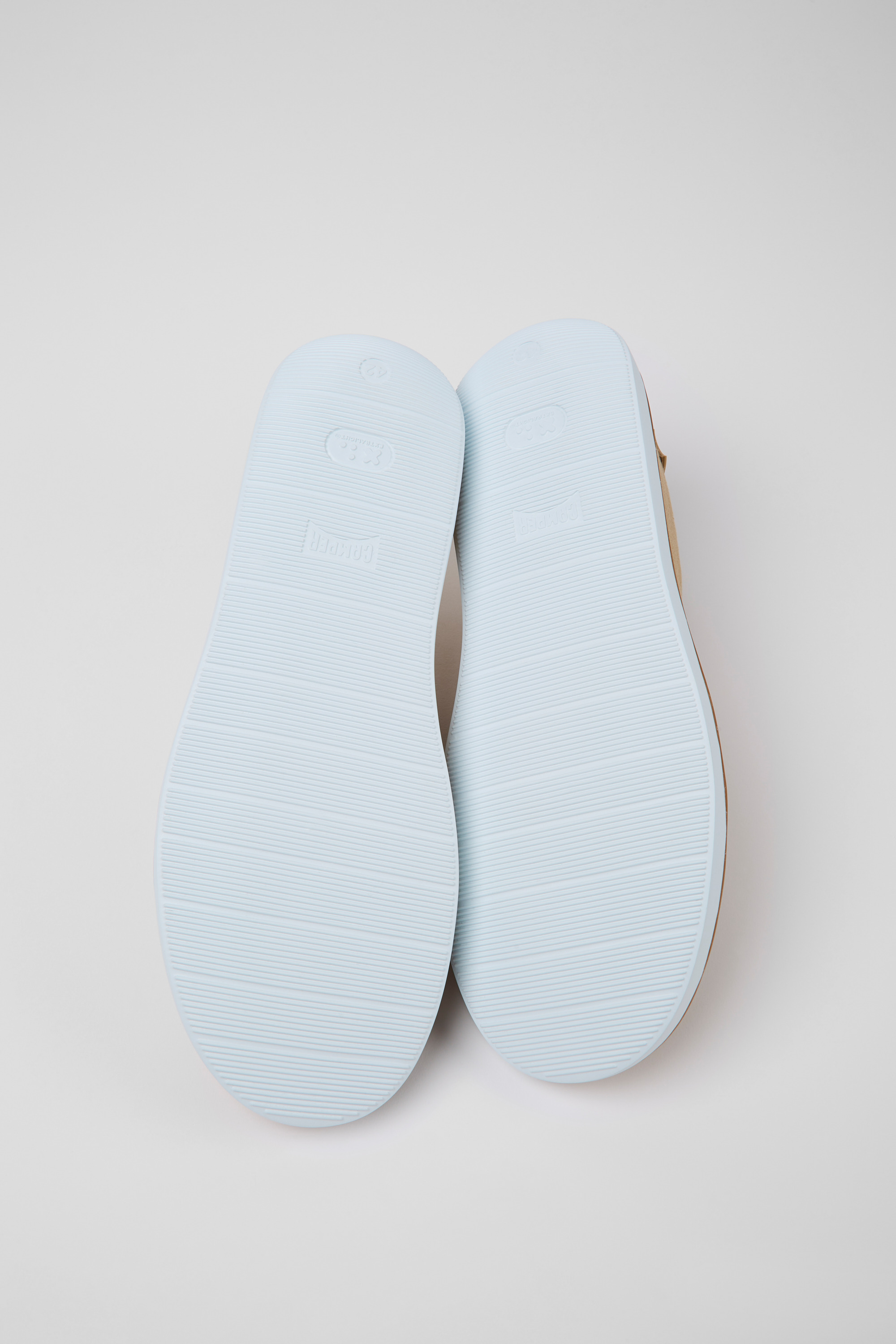 Wagon - Beige textile and nubuck shoes for men