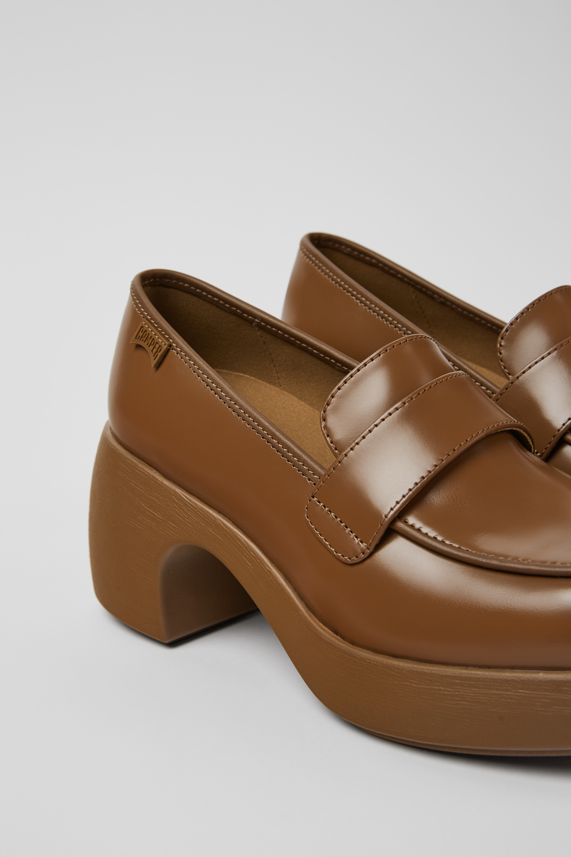 Thelma - Brown leather shoes for women