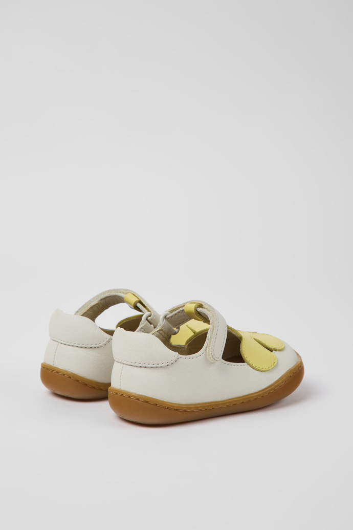Twins White and yellow leather shoes for kids
