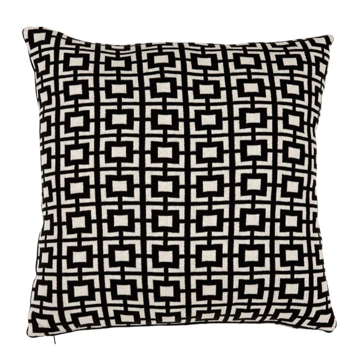 Casa Padrino almohada de lujo 50 x H. 50 cm negro / blanco - accesorios de sala de estar