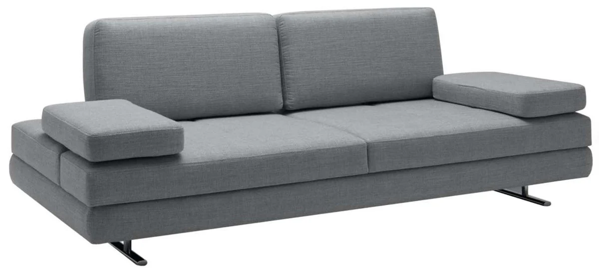 Casa Padrino sof¨¢ de sal¨®n de lujo con reposabrazos plegables gris 218 x 108 x A. 81 cm - Muebles de Lujo