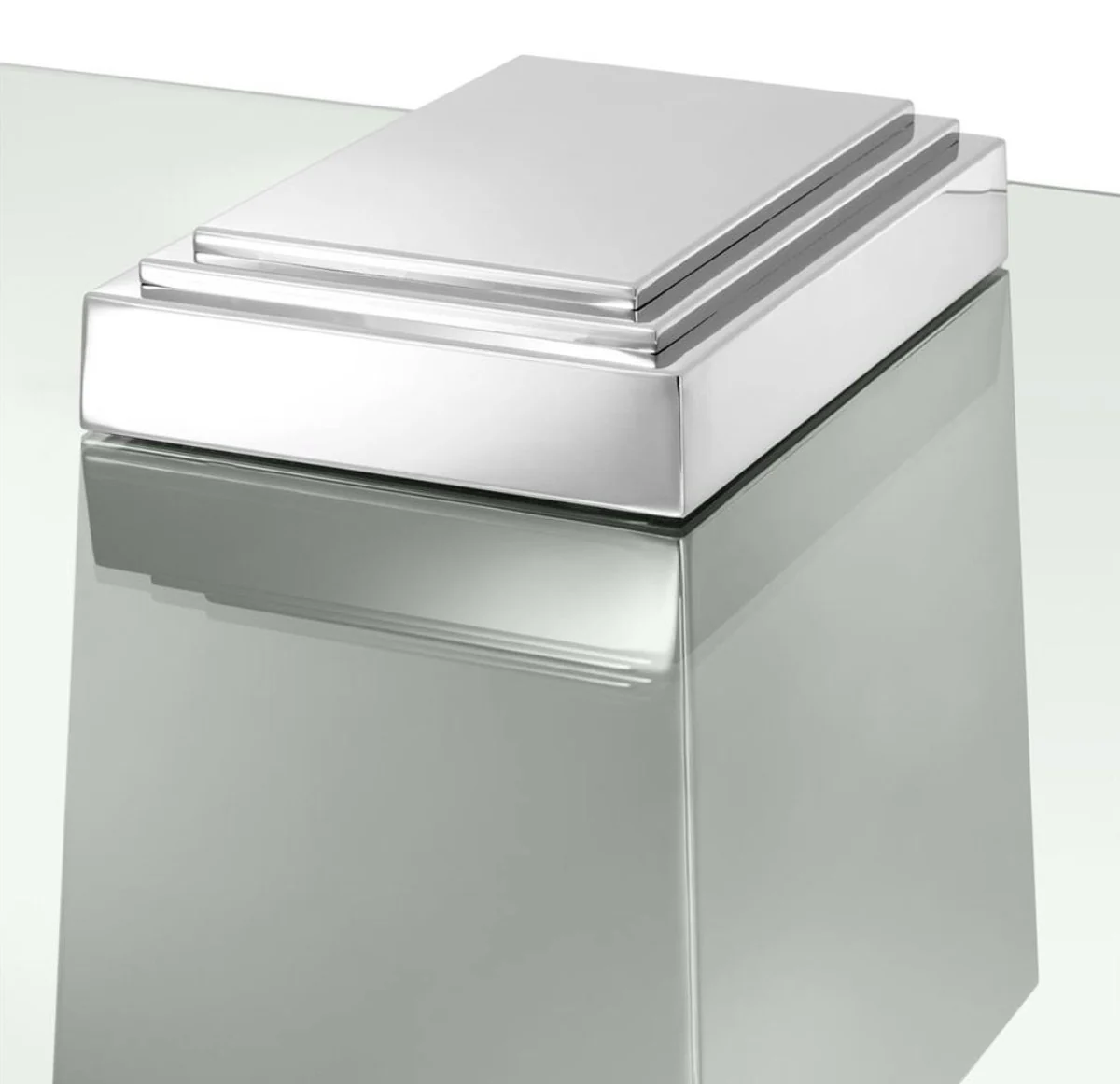 Casa Padrino mesa de centro de lujo plata 105 x 105 x H. 44 cm - Muebles de Salón de Lujo