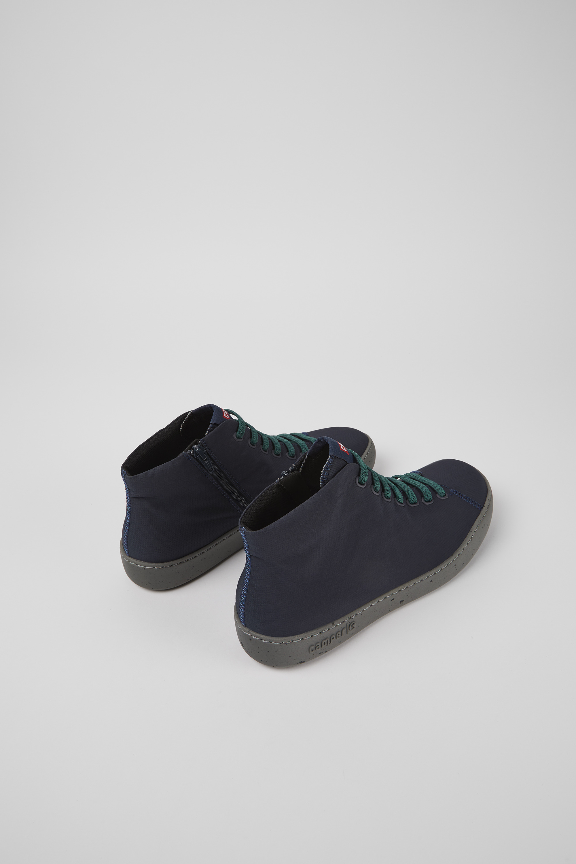 Peu Touring - Blue textile ankle boots for men