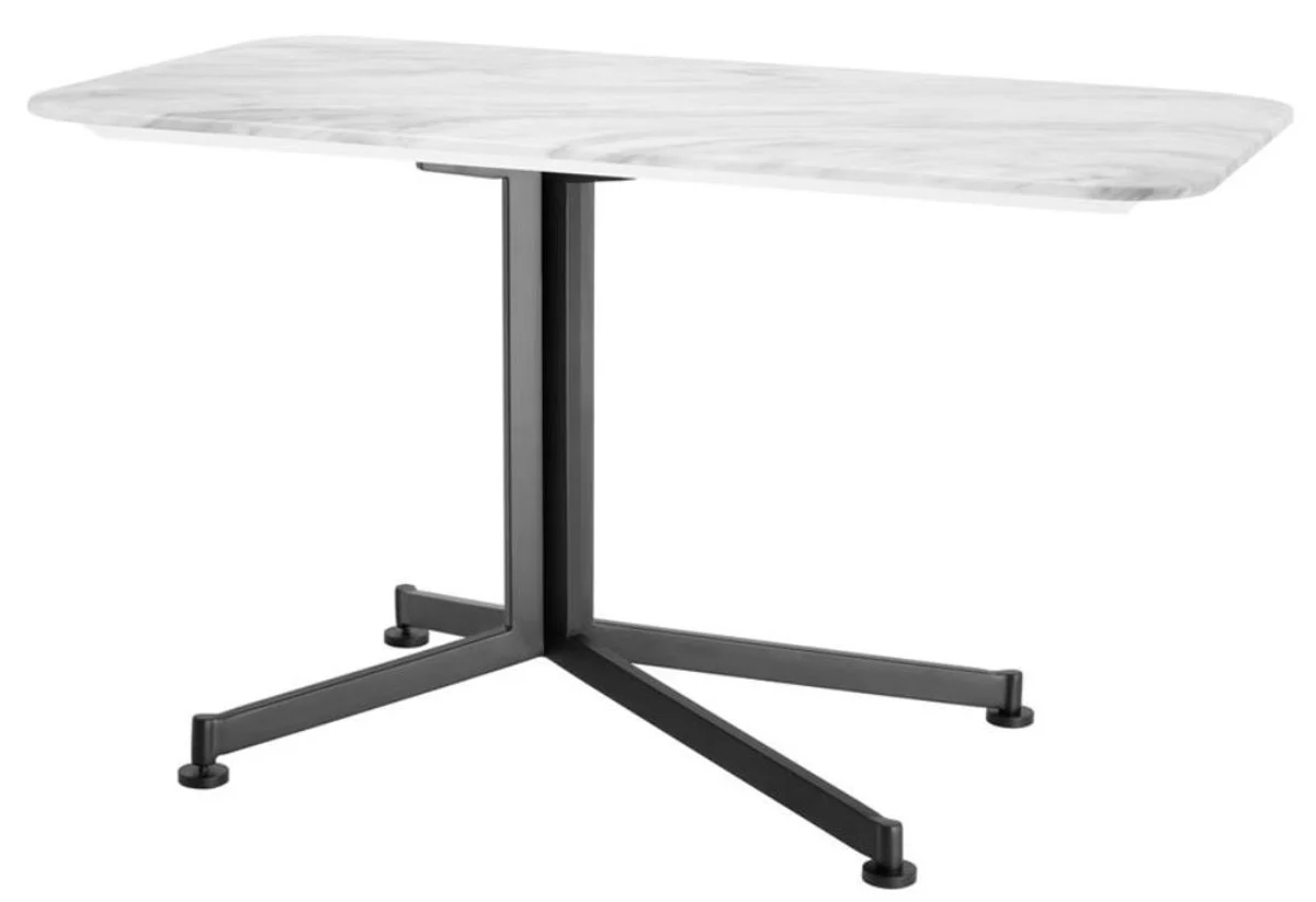 Casa Padrino mesa auxiliar de lujo blanco / negro 90 x 50 x H. 54 cm - Muebles de Sal¨®n