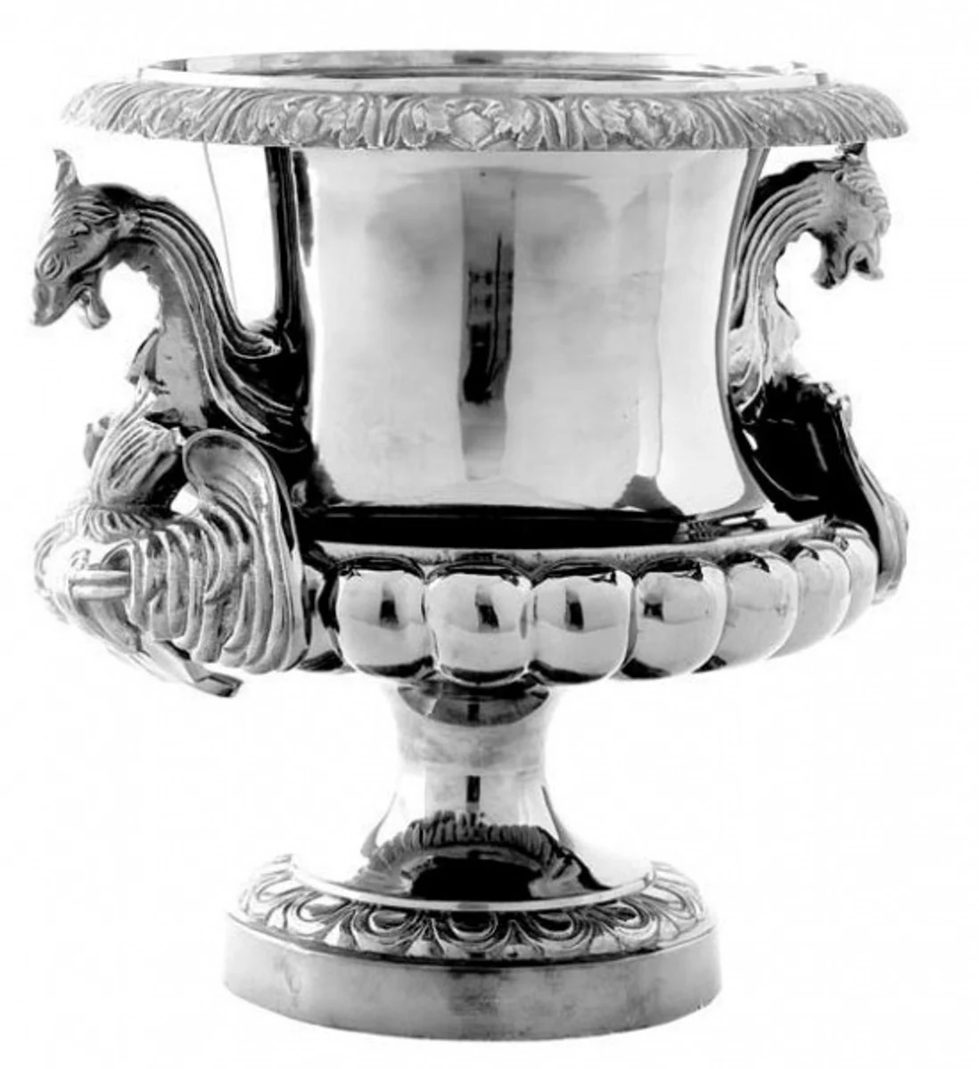 Casa Padrino antique style Baroque Vase antique silver color - potted plants - hotel decoration - flower stand