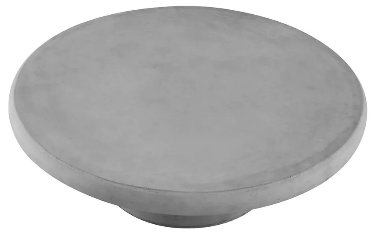 Casa Padrino mesa de jard¨ªn de lujo gris ? 100 x A. 32 cm - Mesa de centro de jard¨ªn redonda de hormig¨®n armado con fibra de vidrio - Muebles de jard¨ªn y terraza - Calidad de lujo
