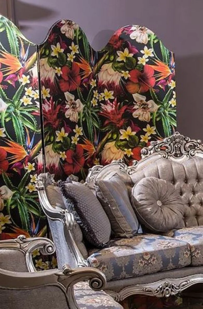 Casa Padrino separador de ambientes barroco de lujo vistoso - Separador de ambientes plegable de madera maciza en estilo barroco - Muebles Barrocos para Dormitorios y Hoteles