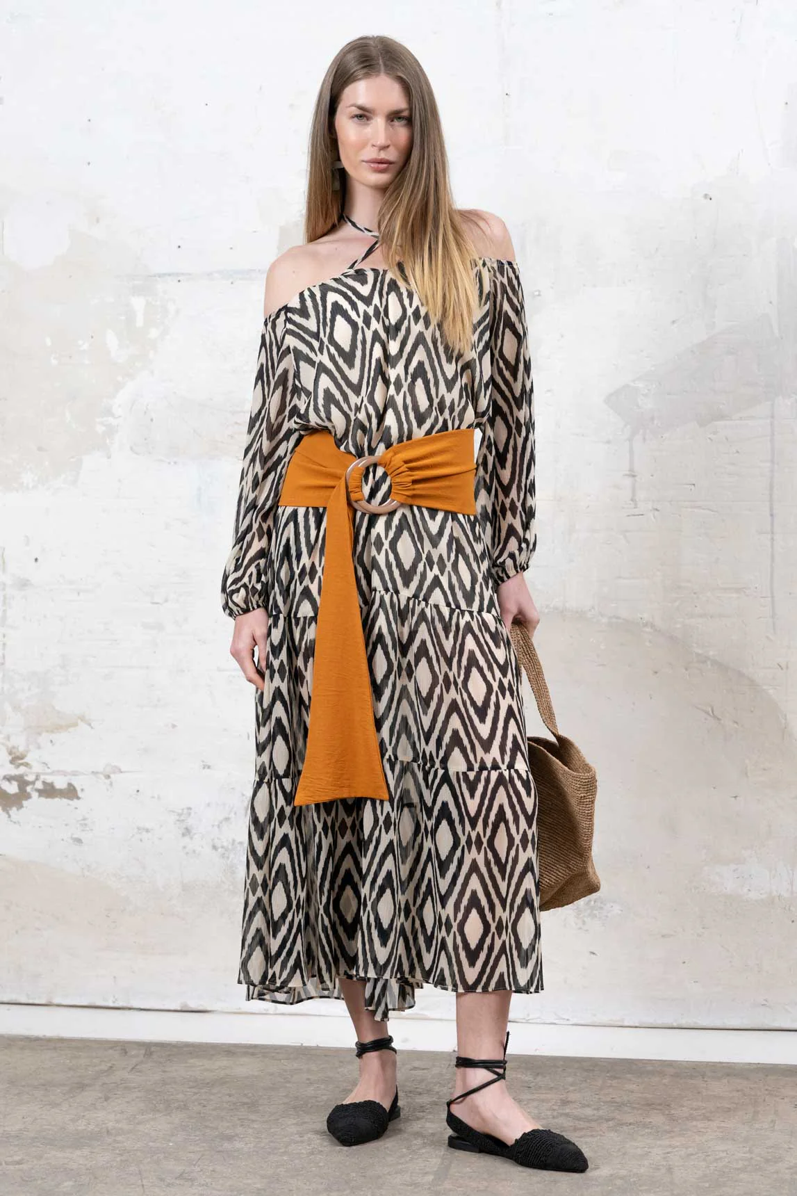 Rivera-spain Vestido Céret geométrico