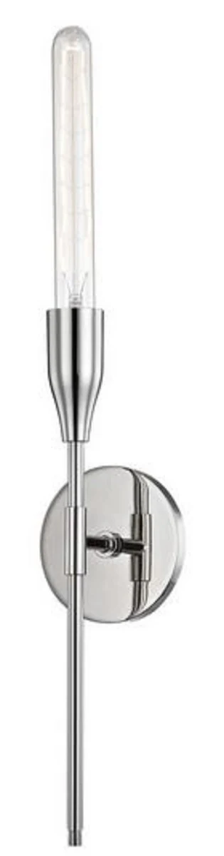 Casa Padrino lámpara de pared de lujo plata 12,1 x 8,9 x H. 59,7 cm - Lámpara de Pared para Sala de Estar